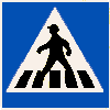 Zeichen 350 (alt / neu), Fußgängerüberweg